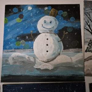 20250216_141147 Schilderij sneeuwman